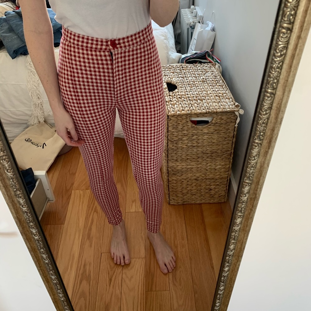 Free People High Rise Gingham Legging